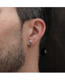 sterling silver skull earrings