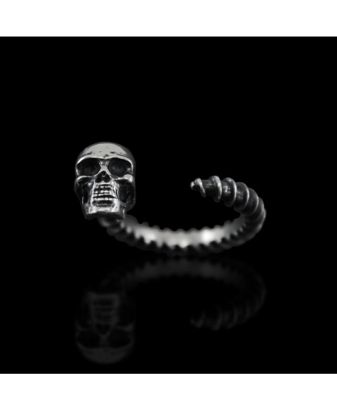 sterling silver skull ring dark style jewelry