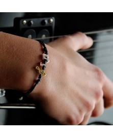 Sterling silver musical notes bracelet