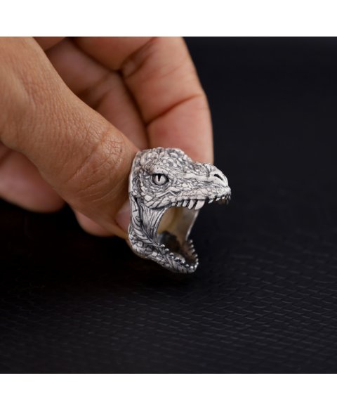 Tyrannosaurus rex sterling silver ring dinosaur