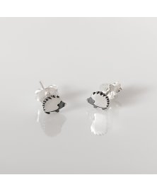 Sterling silver mini hedgehog earrings
