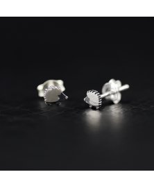 Sterling silver mini hedgehog earrings