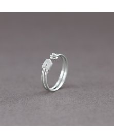 Safety pin ring sterling silver