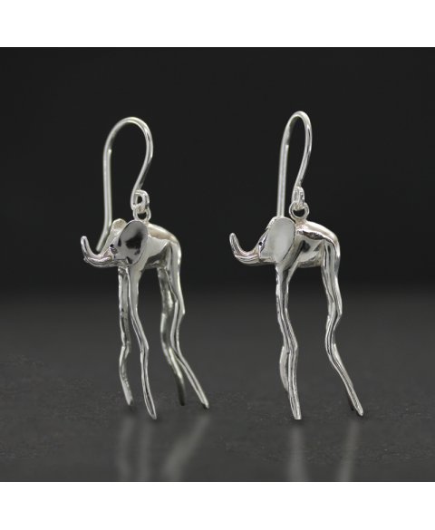 Elephant earrings sterling silver