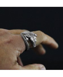Ring alligator sterling silver