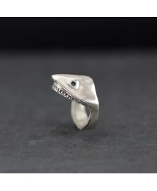 Shark jaws ring sterling silver