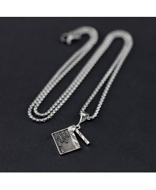 Clapperboard sterling silver pendant