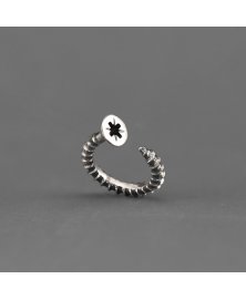 ring screw shape sterling silver