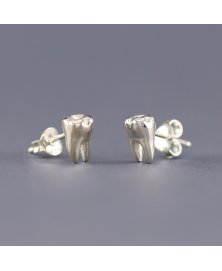 Tooth earrings sterling silver