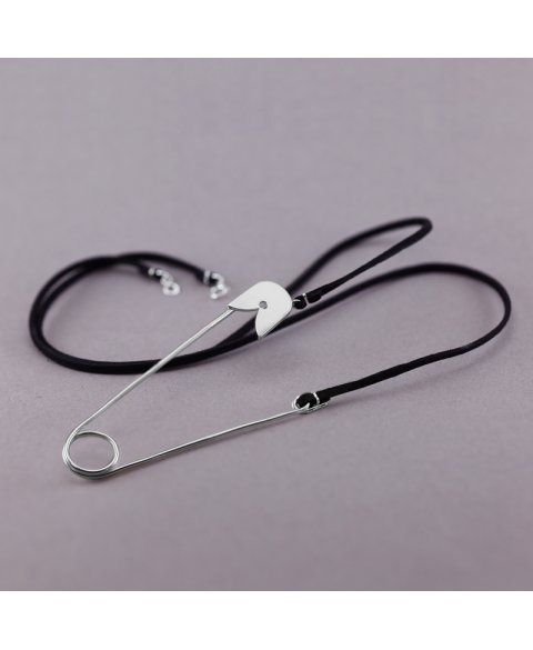 safety pin necklace sterling silver