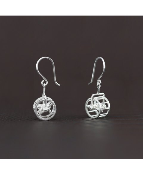 Sterling silver hamster earrings