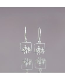 Miniature earrings serling silver