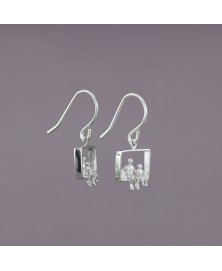 Miniature earrings serling silver