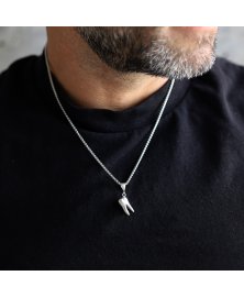 tooth pendant, sterling silver