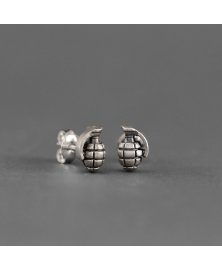 Hand bomb earrings sterling silver