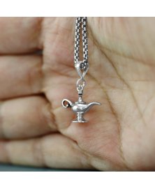 Magic sterling silver lamp necklace