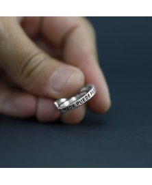 sterling silver engraved message ring