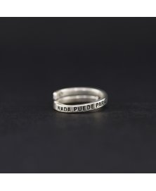 sterling silver engraved message ring