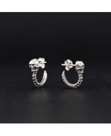 sterling silver skull earrings