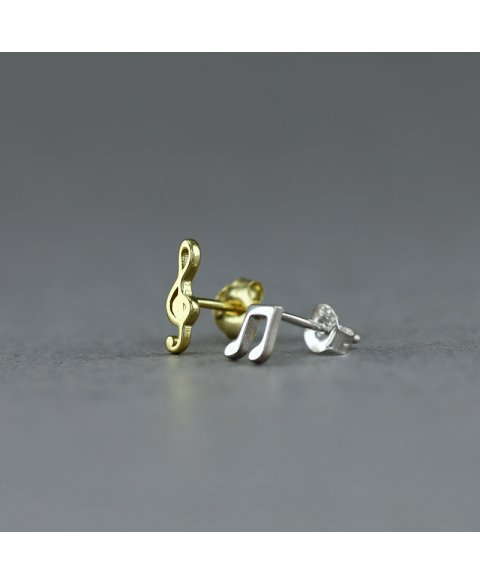 Musical notes earrings sterling silver